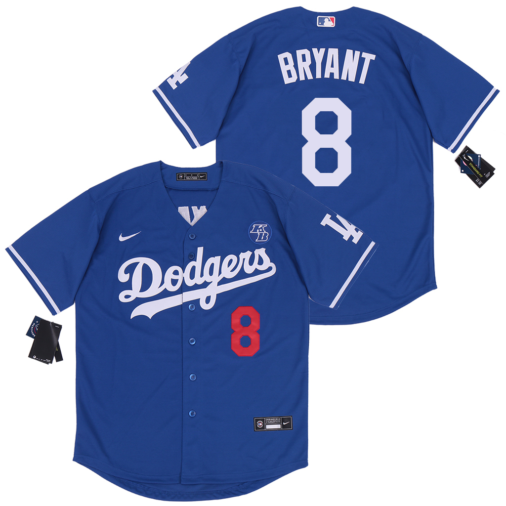 2020 Men Los Angeles Dodgers 8 Bryant blue Nike Game MLB Jerseys